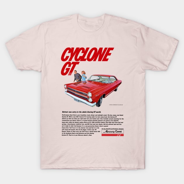 MERCURY CYCLONE GT - advert T-Shirt by Throwback Motors